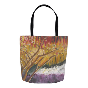 Red and Purple Tree Tote