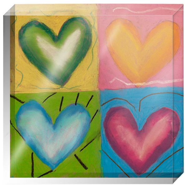 Joyous Hearts Acrylic Block