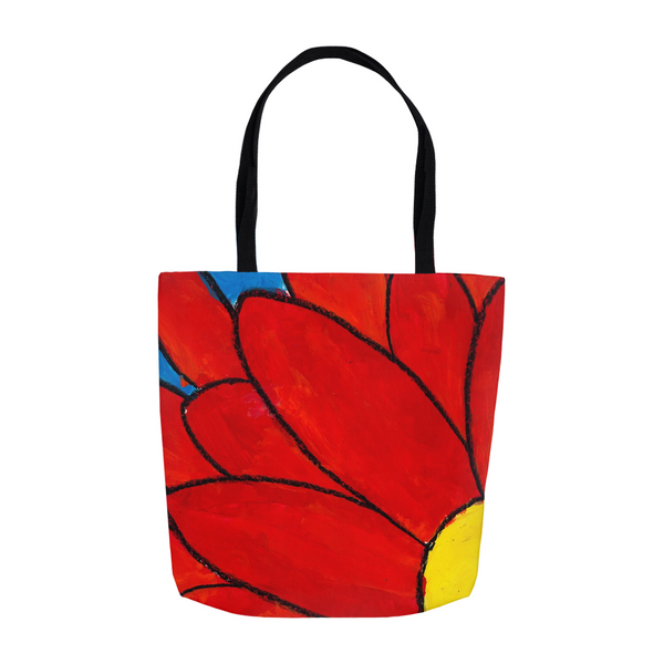 Big Red Flower Tote