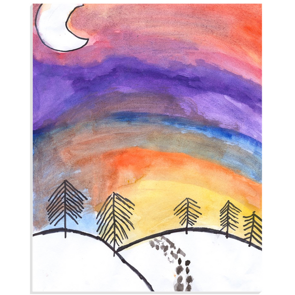 Snowy Sunset Acrylic Print