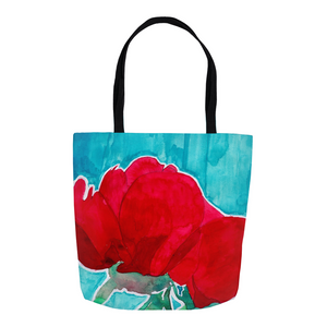 Red Flower Tote