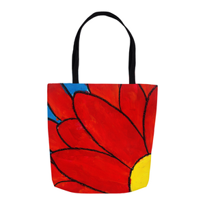Big Red Flower Tote