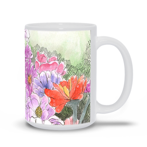 Impressionistic Flowers Mug