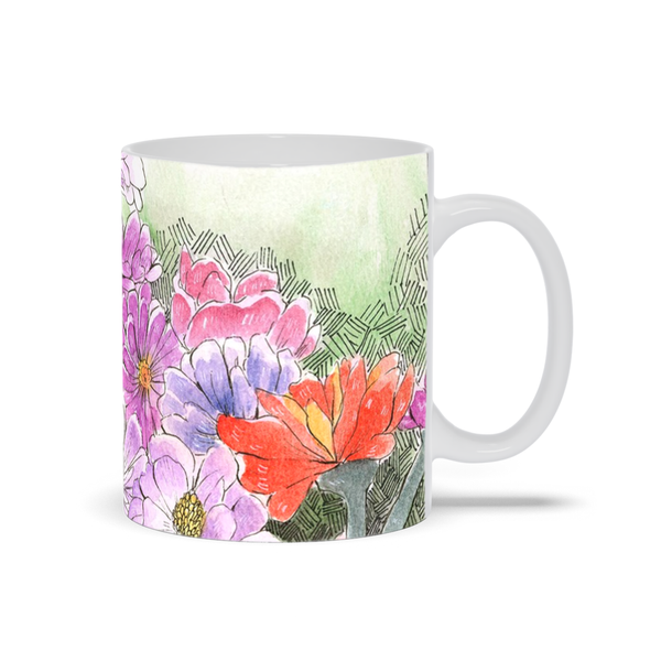 Impressionistic Flowers Mug