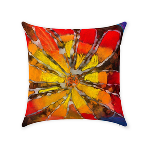 Multicolor Flower Throw Pillow