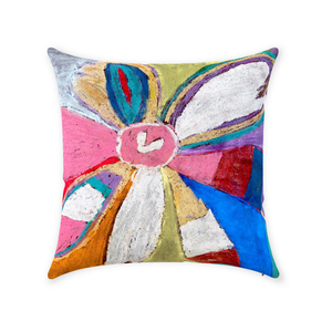 Abstract Flower Throw Pillow