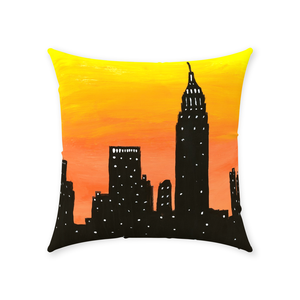 New York City Sunset Throw Pillow