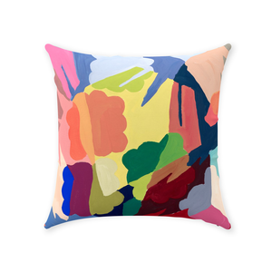 Vibrant Shapes Throw Pillow