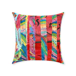 Colorful Collage Throw Pillow