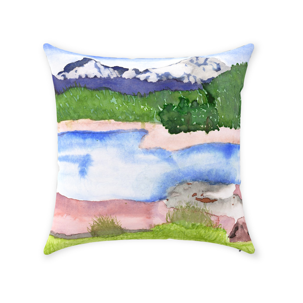 Rocky Mountains Throw Pillow